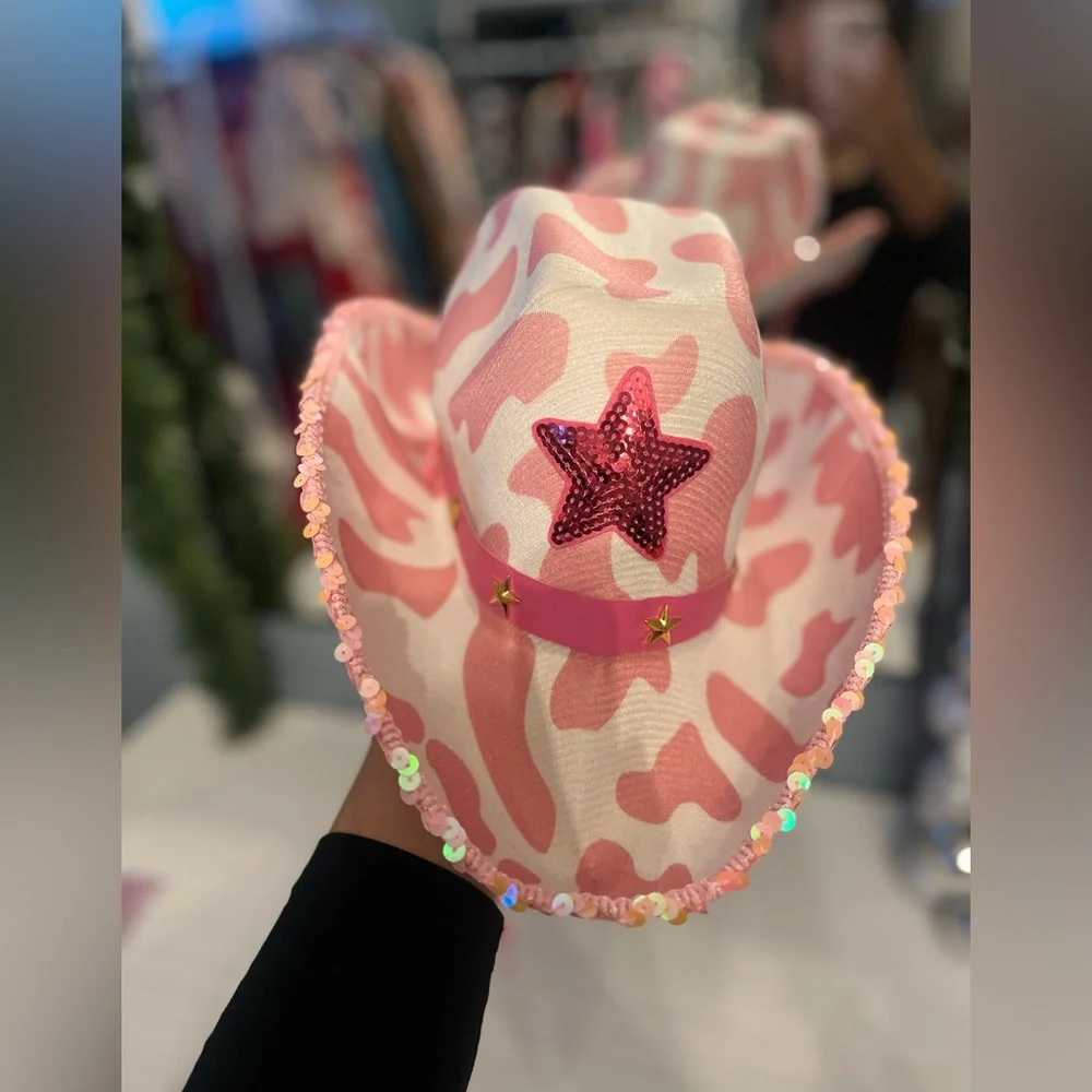 Pink cowboy hat Party accesory